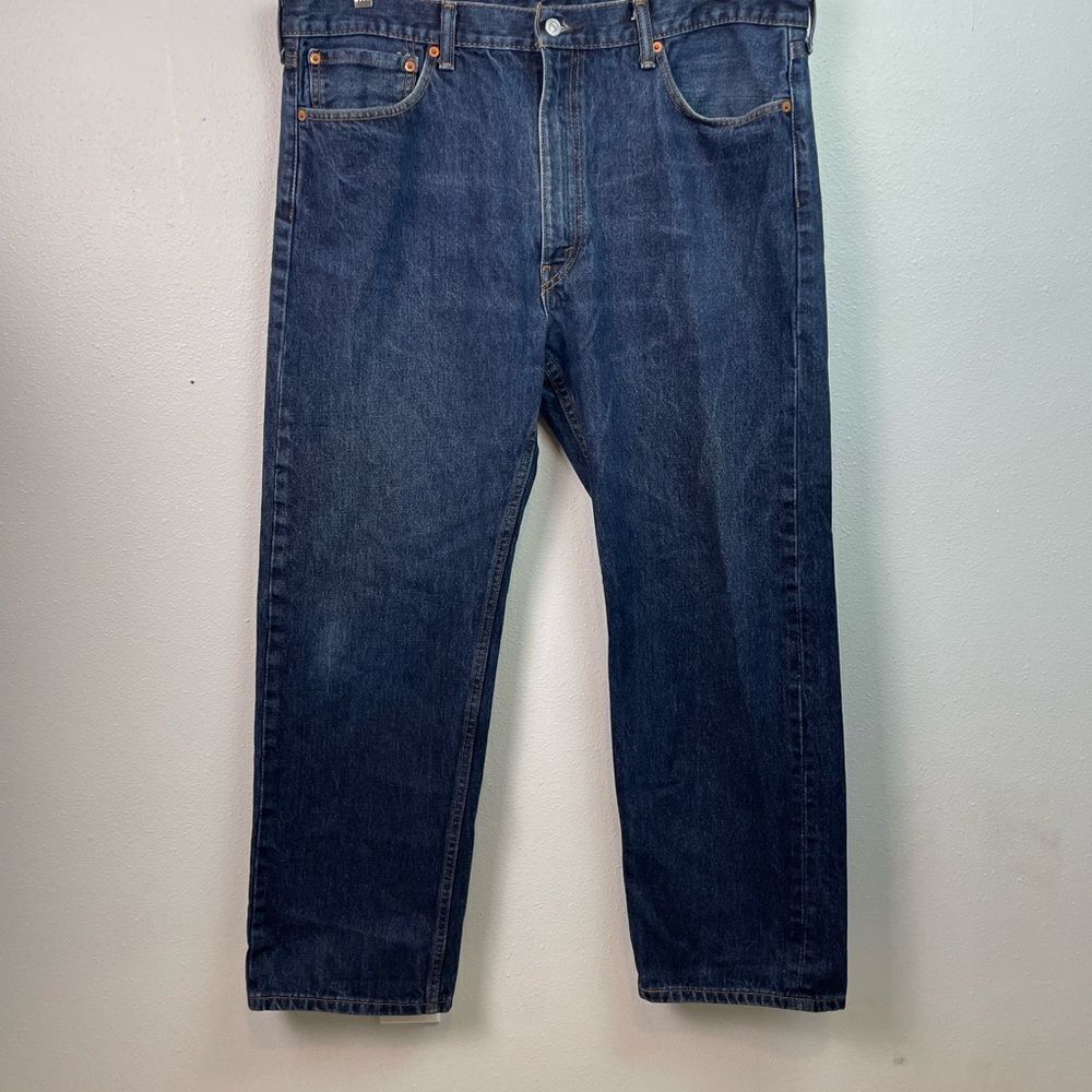 Levi's 505 Classic Blue Straight Denim Jeans Size W40 L30 EUC